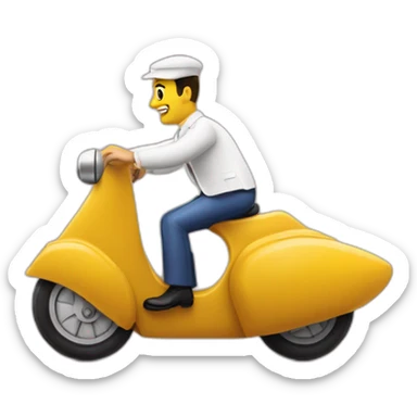 Oss117 sur un Pédalo canard sticker