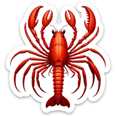 xenomorph alien lobster red sticker