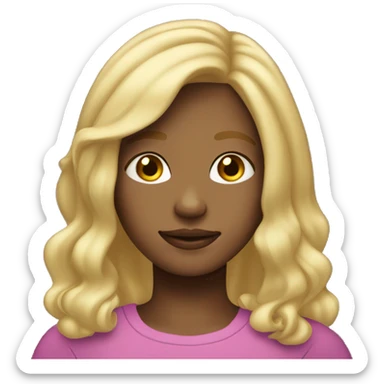 two toned blonde haired girl age around 14 sticker