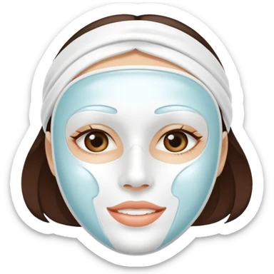 a white skincare beauty mask pack for face sticker
