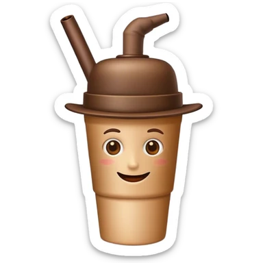 Abraham Lincoln if he were a to-go cup of coffee with his stovepipe hat sticker