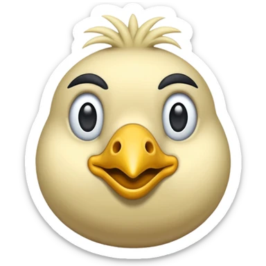 Une autruche la tête dans la terre  sticker