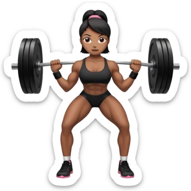 Deadlift woman black sticker