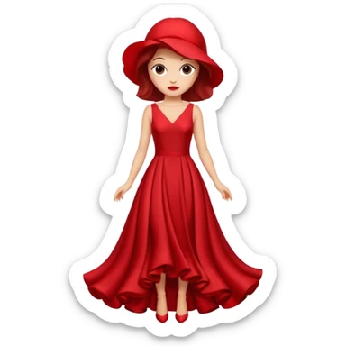 red rose dress no body sticker