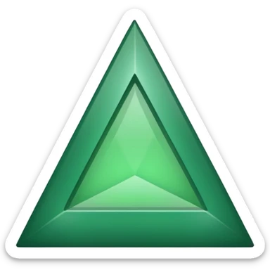 A green upside down triangle needs to face down POINT now sticker