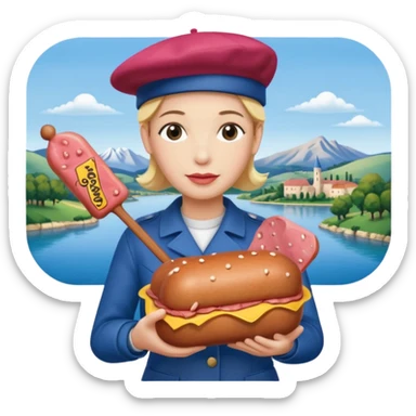  SPAM meat jeff koons style sculpture art french portrait landscape  sticker