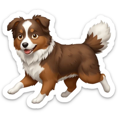 Australian shepherd running sticker
