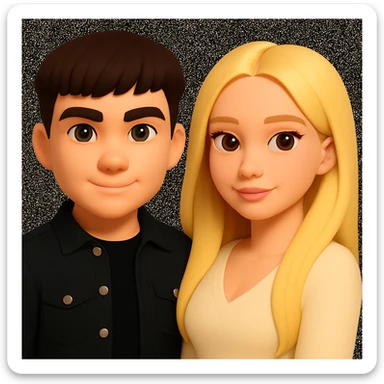 Slightly increase the volume of the upper body of the girl, make the hair more voluminous and separated from each other, even out the skin tone of the girl. The original style is 3D Emoji, which does not support editing, so please keep the look close to 3D Emoji style while making these changes. sticker