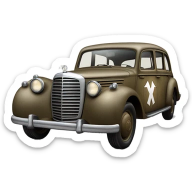 Wonder Woman’s Invisible 1943 WW2 Mercedes German Staff Officer’s 4-door Car Repurposed for U.S. Mail delivery  sticker
