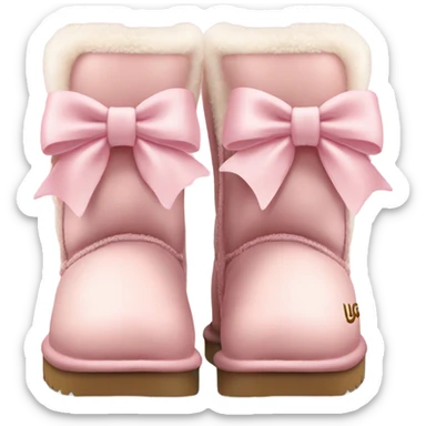 Light pink uggs with bow sticker