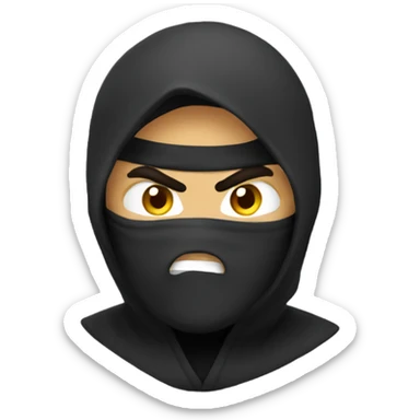 Angry ninja sticker
