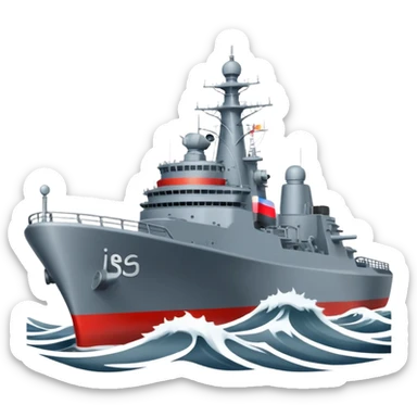 russia warship sticker