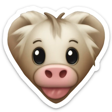 corazón con manchas de vaca  sticker