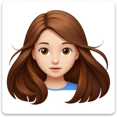 Girl flipping hair sticker