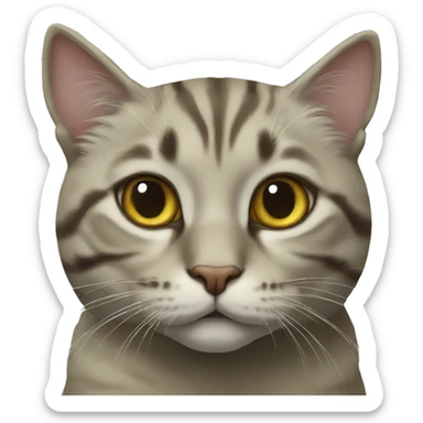 Cat crossed with turtle sticker