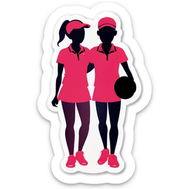 Icon for our mixed gender, tennis team sticker