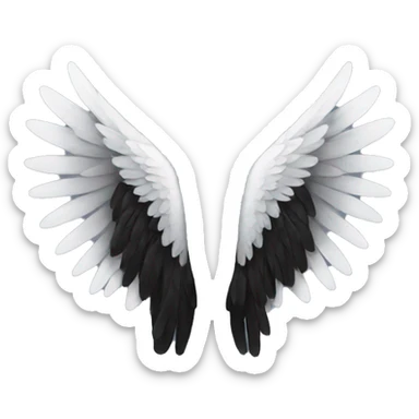 black angel wings sticker