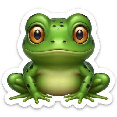 Frog with Asian eyes sticker