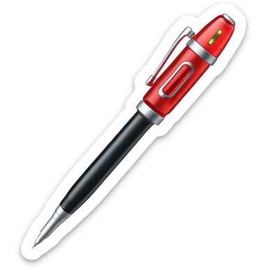 the neuralyzer from Men in Black movies; an expandable silver probe with a pocket clip like a pen with a red light at the tip sticker
