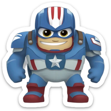 captain america monsters inc sticker