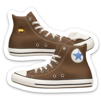 Converse high tops brown sticker