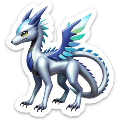 Meloetta-Sergal-Palkia-Dialga-hybrid-fusion-Fakémon-creature, full body sticker