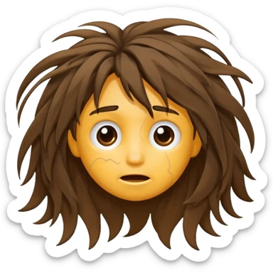 disheveled hair sticker