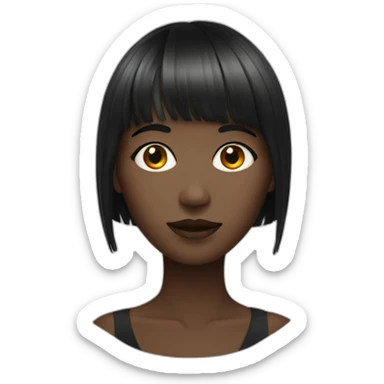 sweet woman with fringe dark sticker