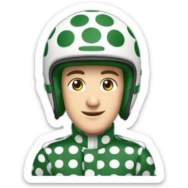 paul townend jockey dark green polka dot sticker
