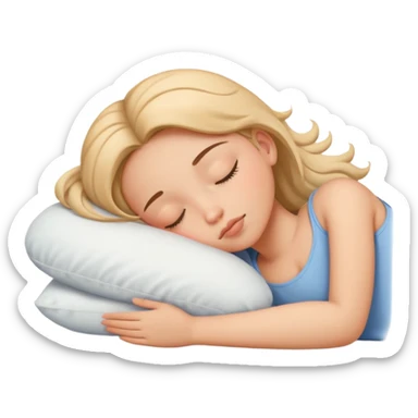 girl sleeping with ZZZ symbols above her head sticker