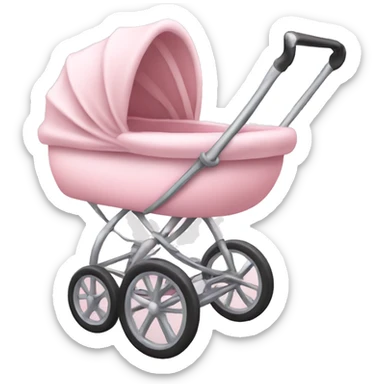 Light pink fancy baby stroller sticker