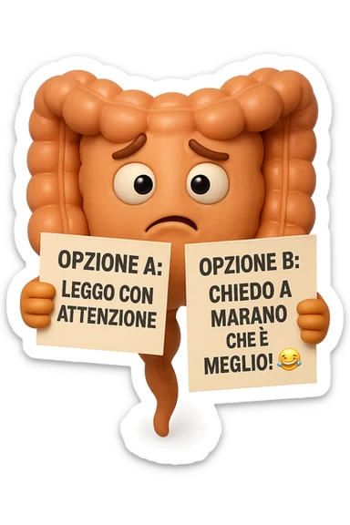 SU QUESTO STILE FAI UN EMOJI STILE IPHONE 3D DI UN INTESTINO CHE HA nella mano destra "OPZIONE A: LEGGO CON ATTENZIONE" E NELLA MANO SINISTRA" OPZIONE B: CHIEDO A MARANO CHE è MEGLIO! (METTICI UNO SMILE CON RISATE QUI)", FAGLI UN ESPRESSIONE CONFUSA MENTRE GUARDA L'OPZIONE A E FALLO MOLTO REALISTICO IN 3D sticker