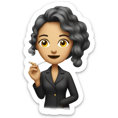 woman smoking cigarette  sticker