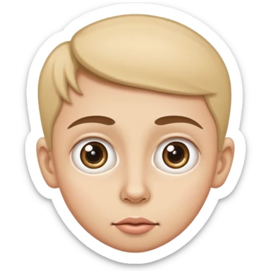 caricature style cartoon, big eyes,  sticker