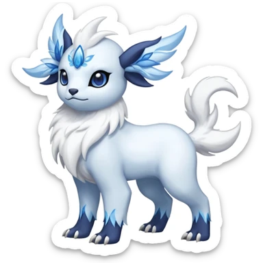 Floral Absol-Amaura-fusion-Fakemon-animal-creature  sticker