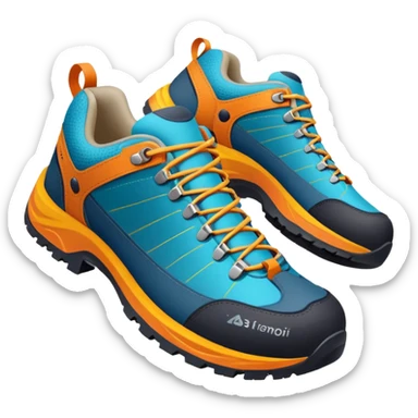 Colored treaking shoe sticker
