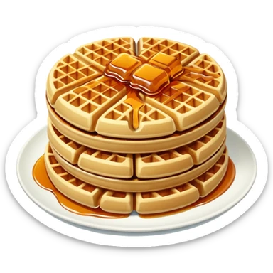 waffles with maple syrup sticker