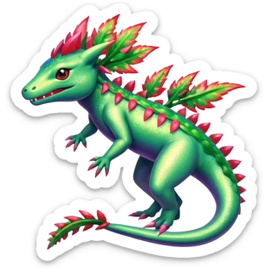 Shiny Exotic Salandit-Shaymin-Meganium-Hybrid-Creature sticker