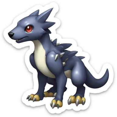cute cool edgy shiny Digimon-Fakemon-animal full body sticker