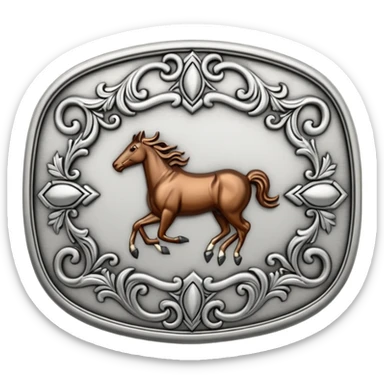 rodeo belt buckle  sticker