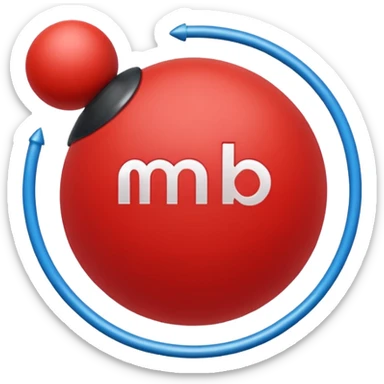 Pull-ball with MB written in the circle in on it sticker
