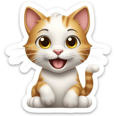 Cute cat sending kisses  sticker