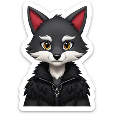 Edgy anthro furry by Falvie, LiLaiRa, AngieWolf sticker