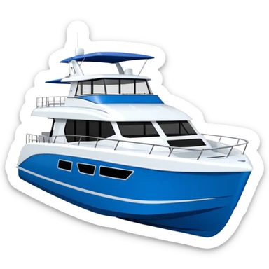 a lagoon SIXTY 7 power catamaran with no wording on it facing to the right  sticker