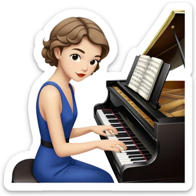 Arizona Muse playing the piano sticker