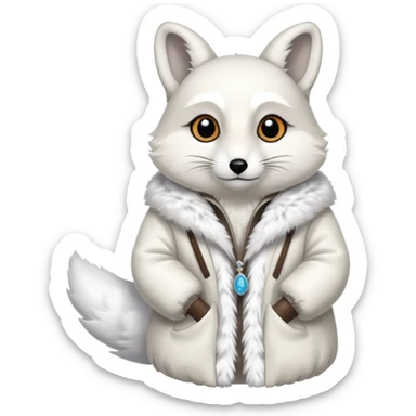 Ermine-Snowshoe-Hare-Arctic-Fox-Snowy-Owl-fusion-hybrid sticker