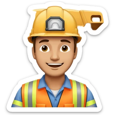 Dump truck with man’s head winking outside drivers window sticker