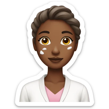 Girl doing her skin care  sticker