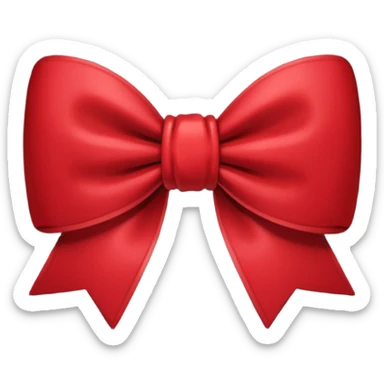 Dark red iPhone bow sticker