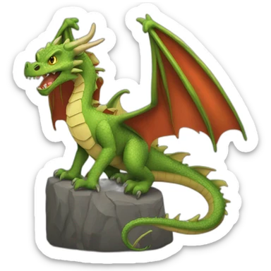 Dragon démoniaque qui détruit un royaume sticker